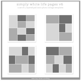 simply white life pages v6 - digital photo page templates for project life + digital scrapbooking ==> tracy-larsen.com